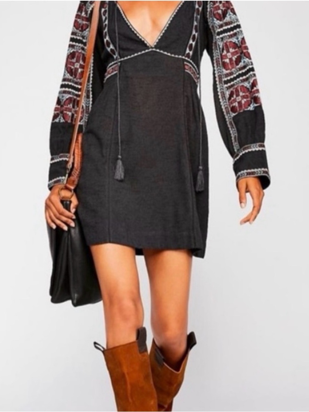 Free People All My Life Embroidered Tunic Dress